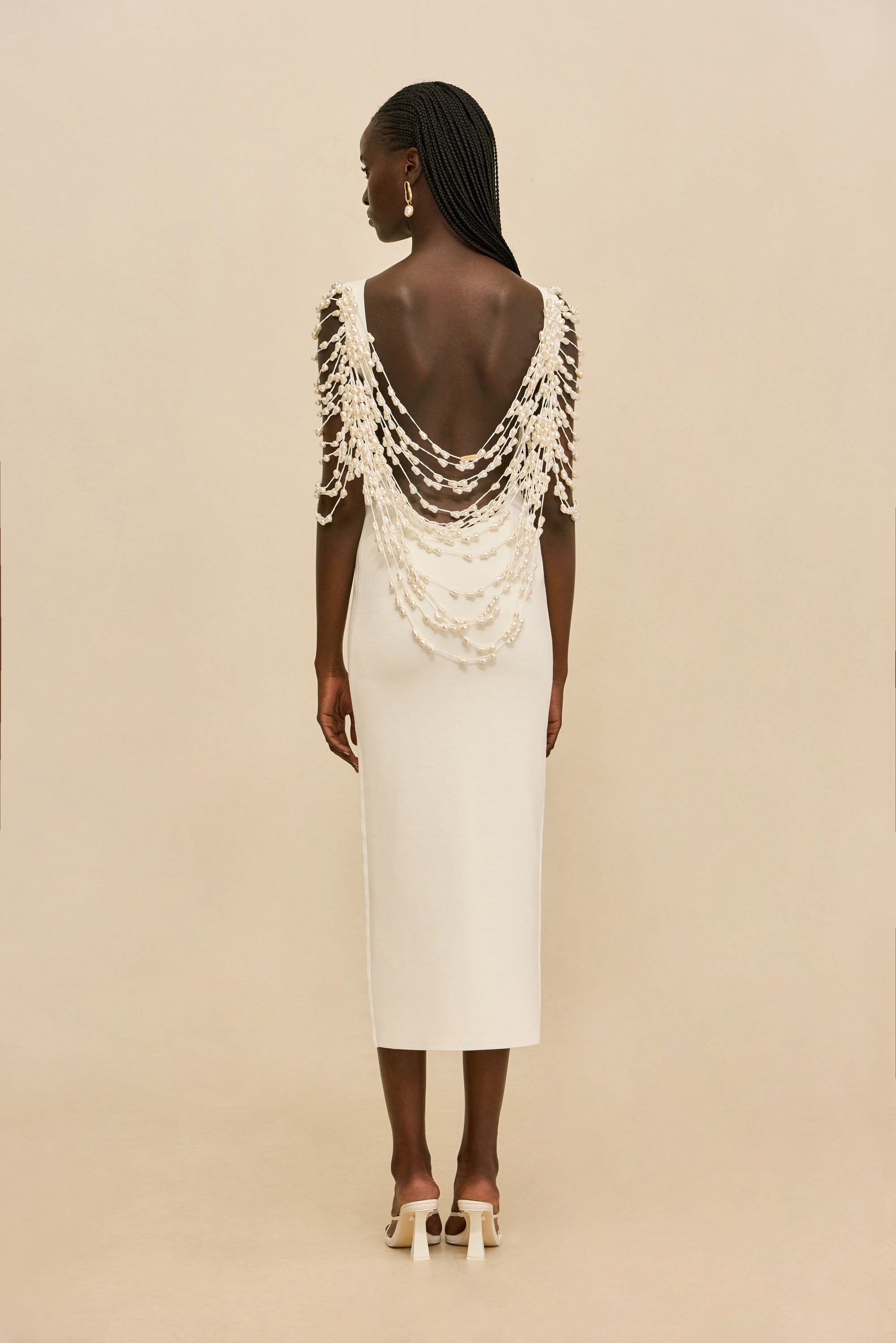 CULT GAIA MERI KNIT DRESS - OFF WHITE