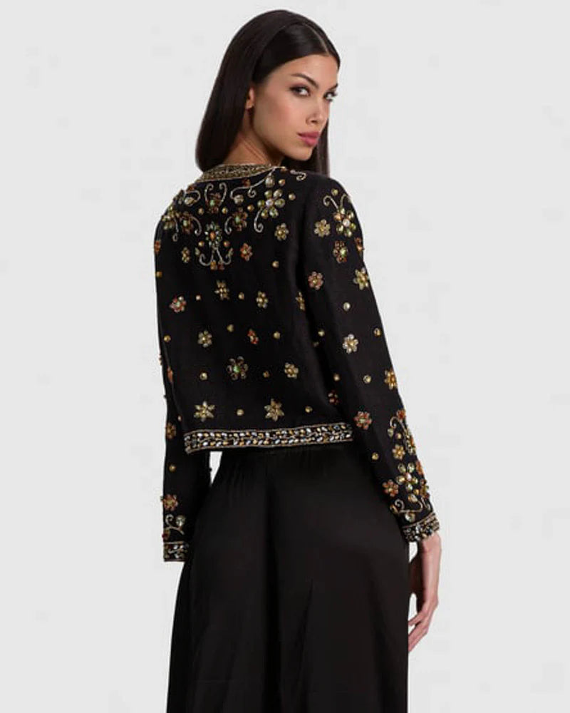 ALICE + OLIVIA Kidman Open Embellished Jacket