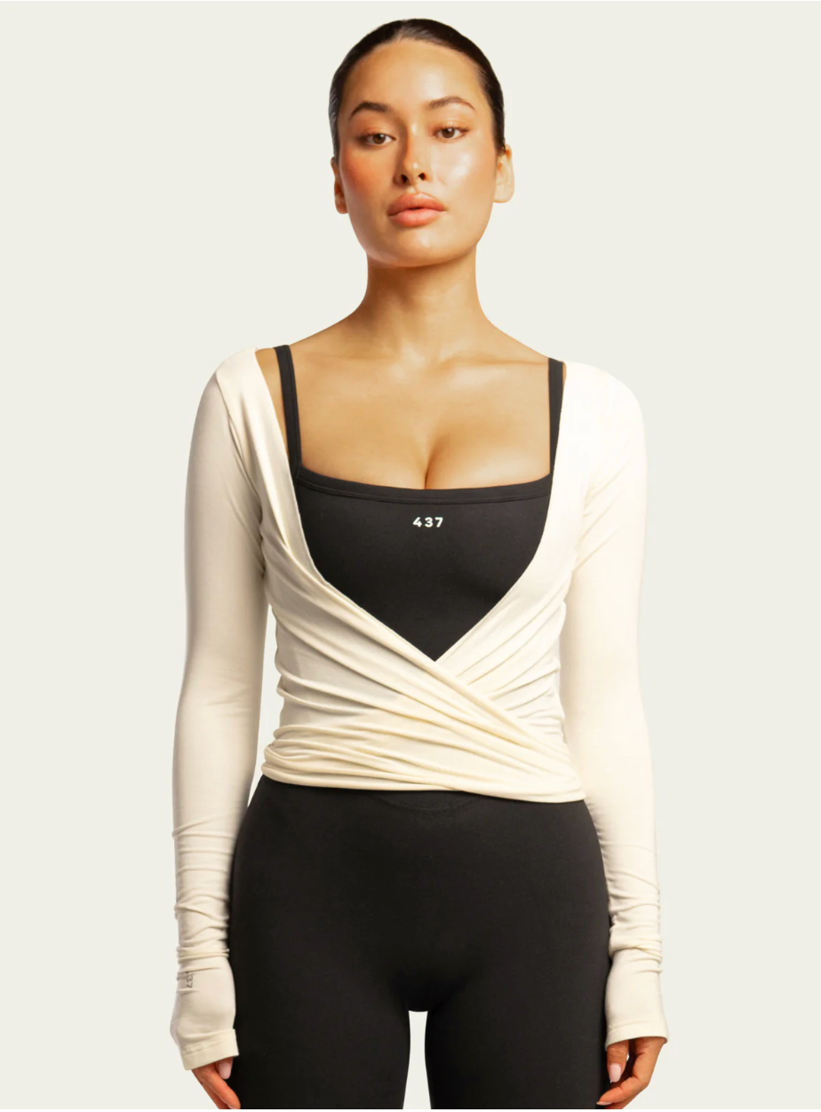 437 The Ballet Wrap in Cream