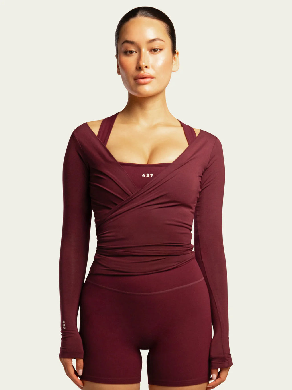 437 The Ballet Wrap in Black Cherry