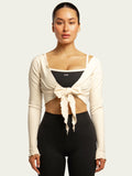 437 The Wrap Top in Cream